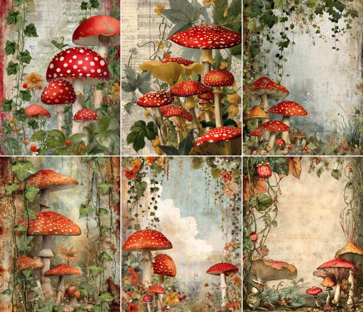 mushroom – 32 Mushroom Wonderland Journal Pages