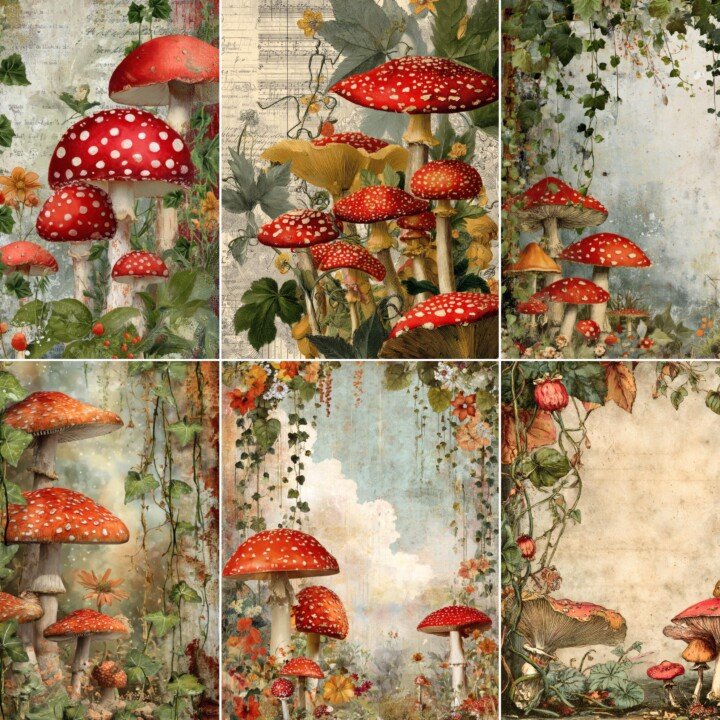 mushroom – 32 Mushroom Wonderland Journal Pages
