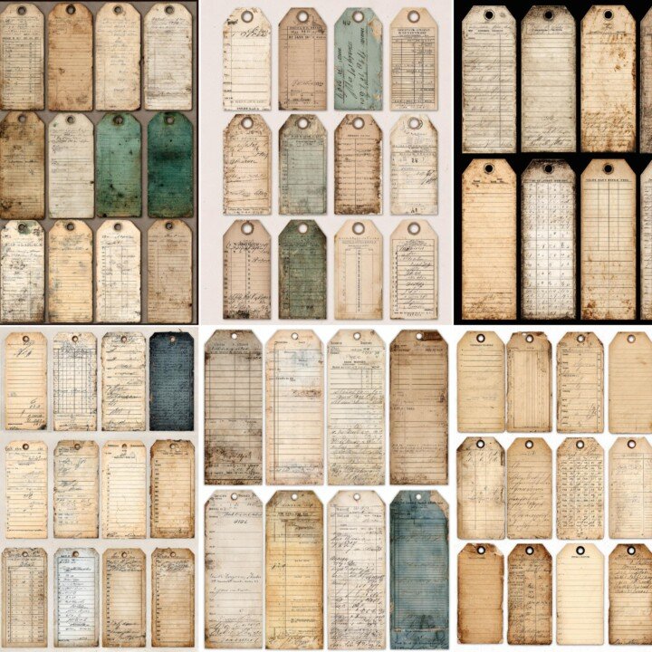 vintage – 200+ Vintage Ledger Antique Accounting Ephemera Kit