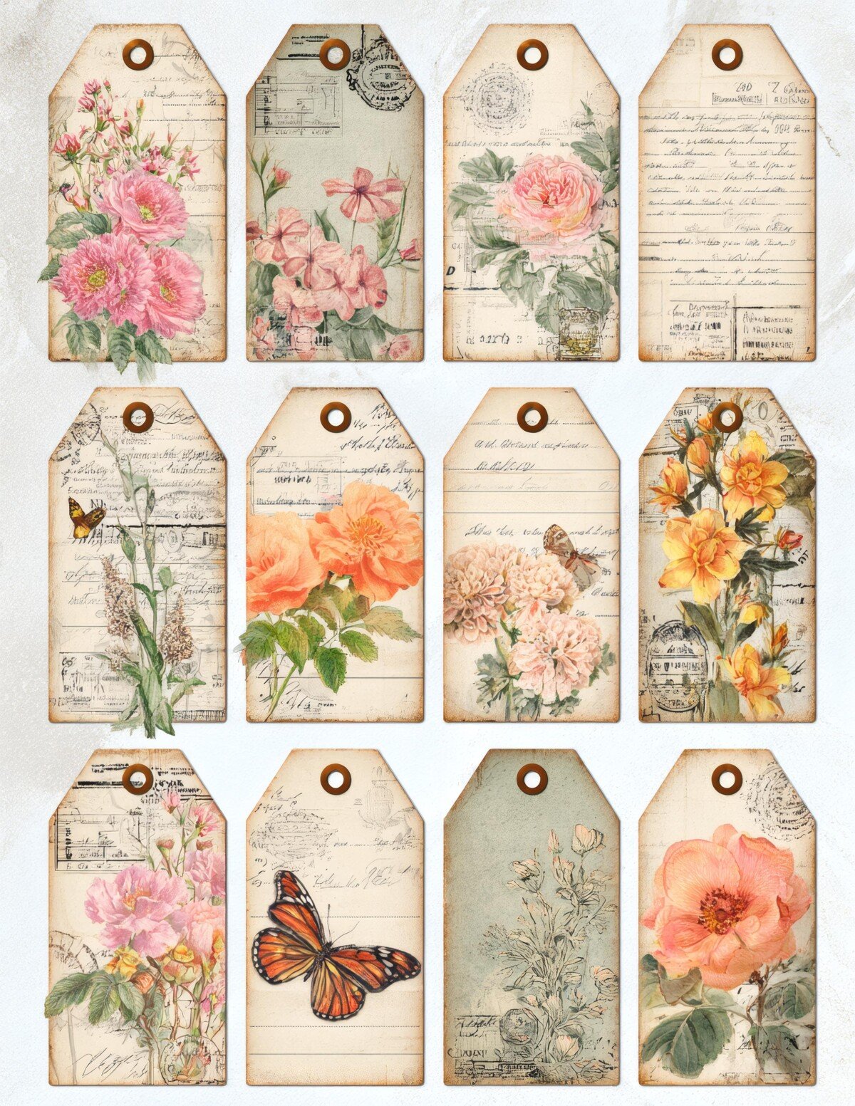 floral preview 10 – Labels & Tags