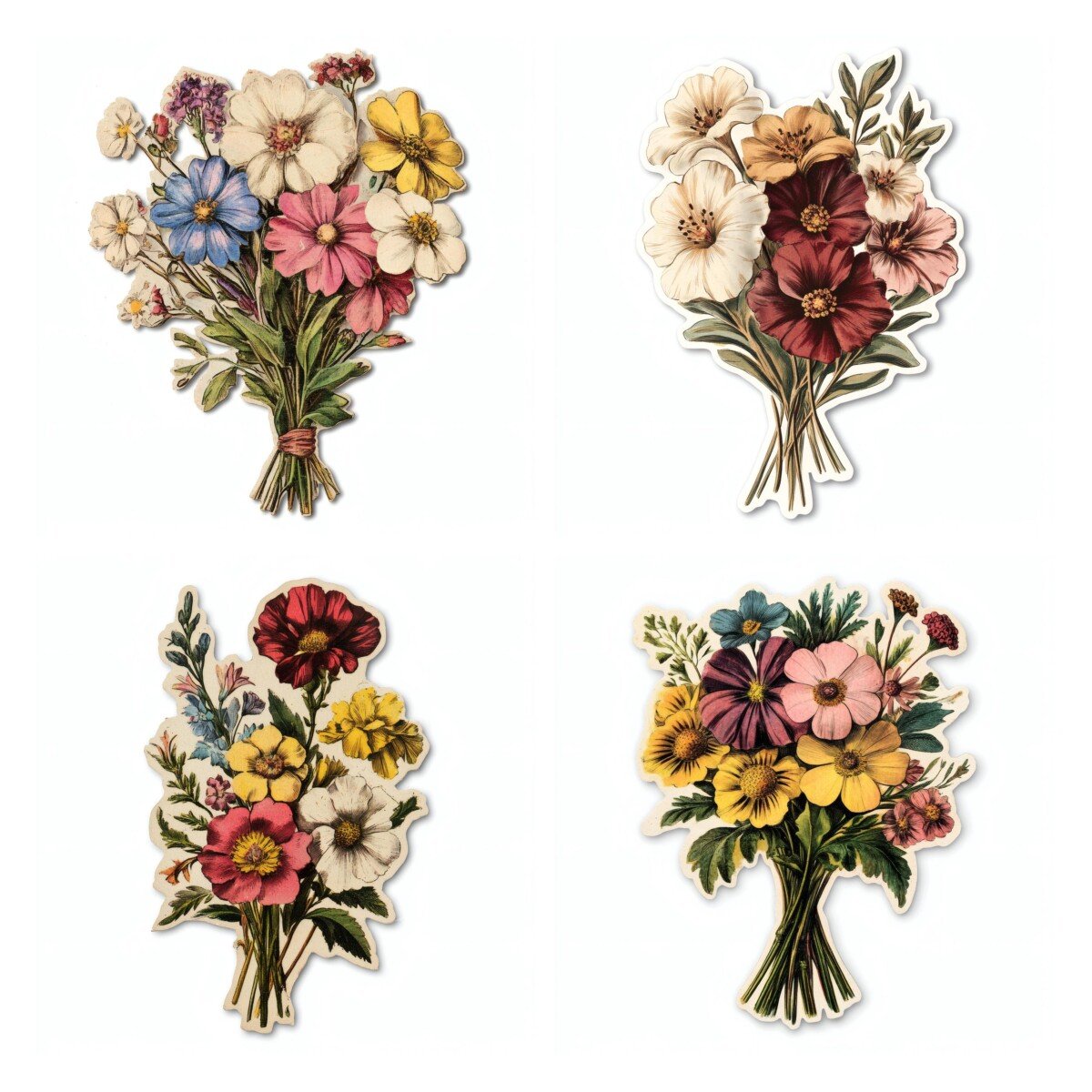 vintage – Vintage Flower Bouquet Cutouts