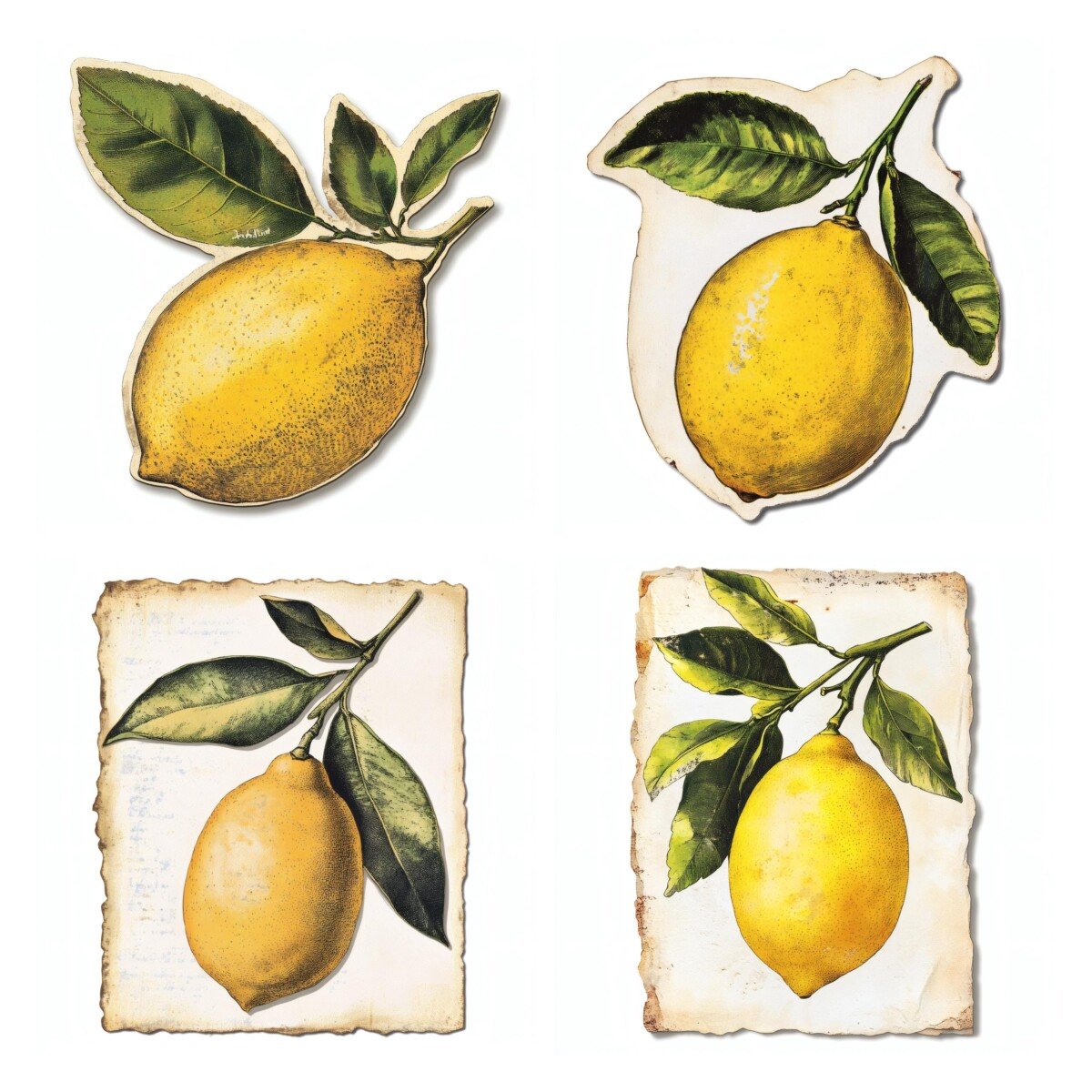 vintage lemon ephemera preview 3 – Fussy Cuts