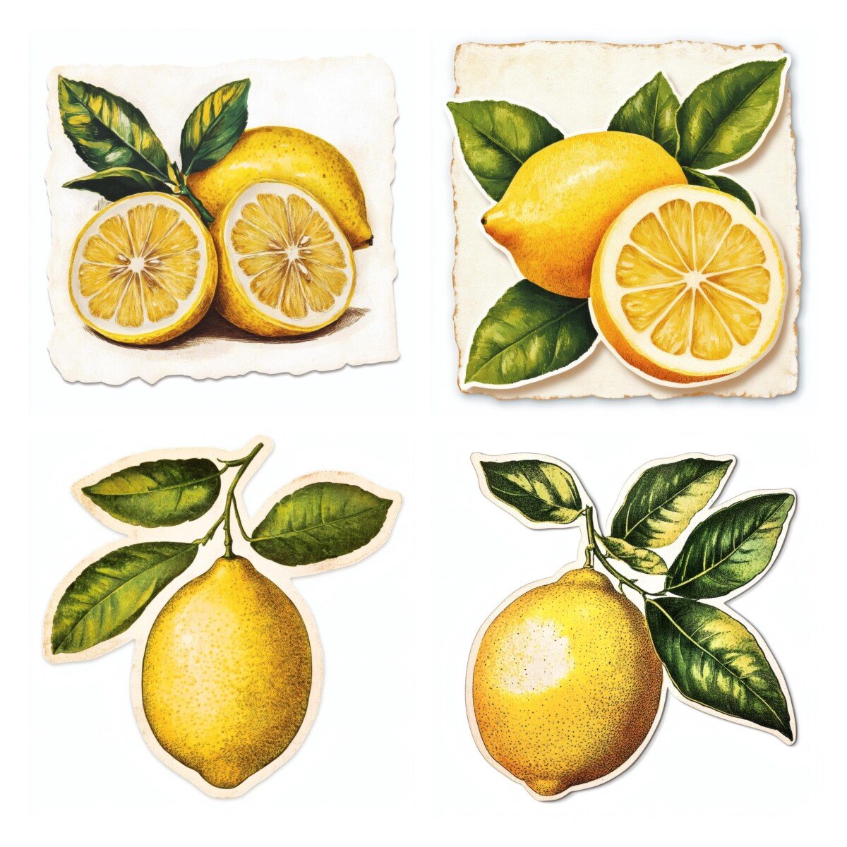vintage lemon ephemera preview 6 – Fussy Cuts