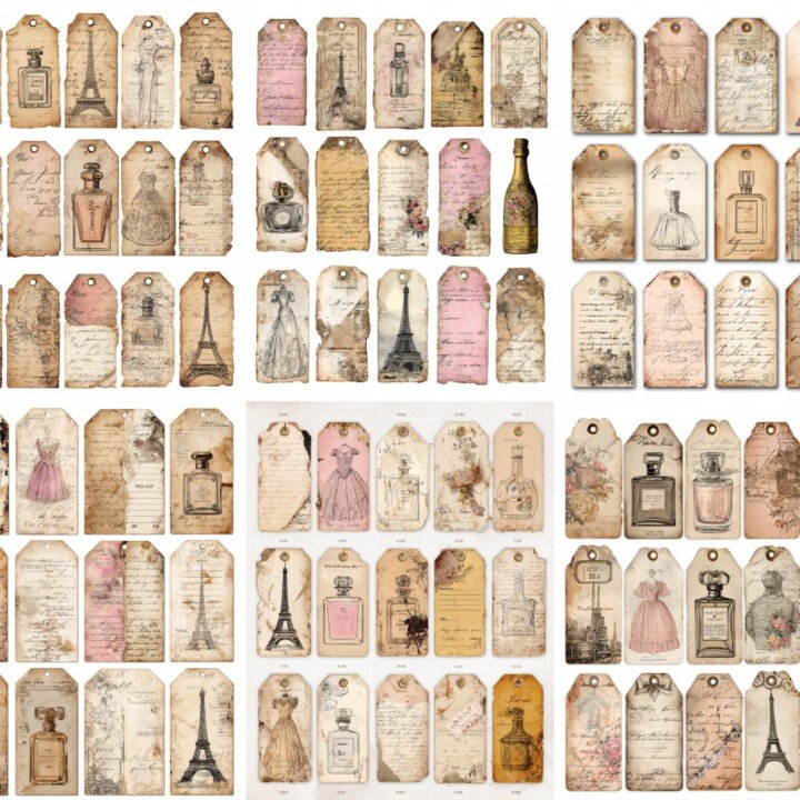 paris – 200+ Paris Fashion & French Couture Junk Journal Kit