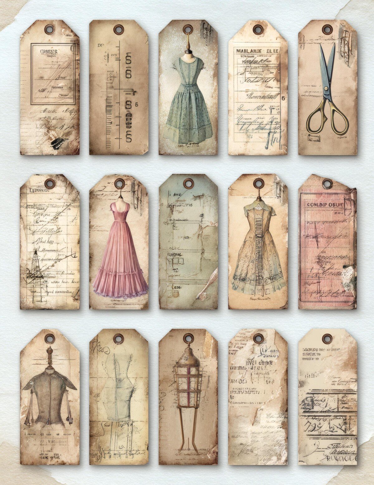 vintage preview 10 – Fussy Cuts