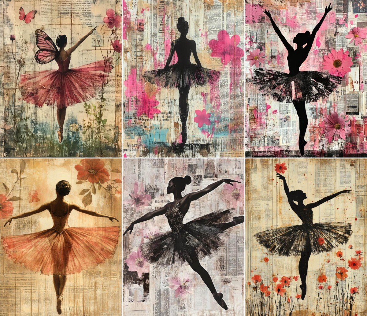 ballet – 52 Ballet Collage Journal Pages