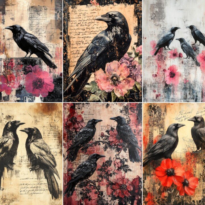 gothic – 52 Gothic Raven Journal Pages