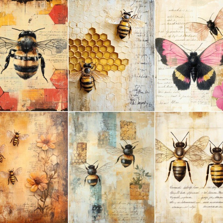 vintage – 52 Vintage Bee Journal Pages