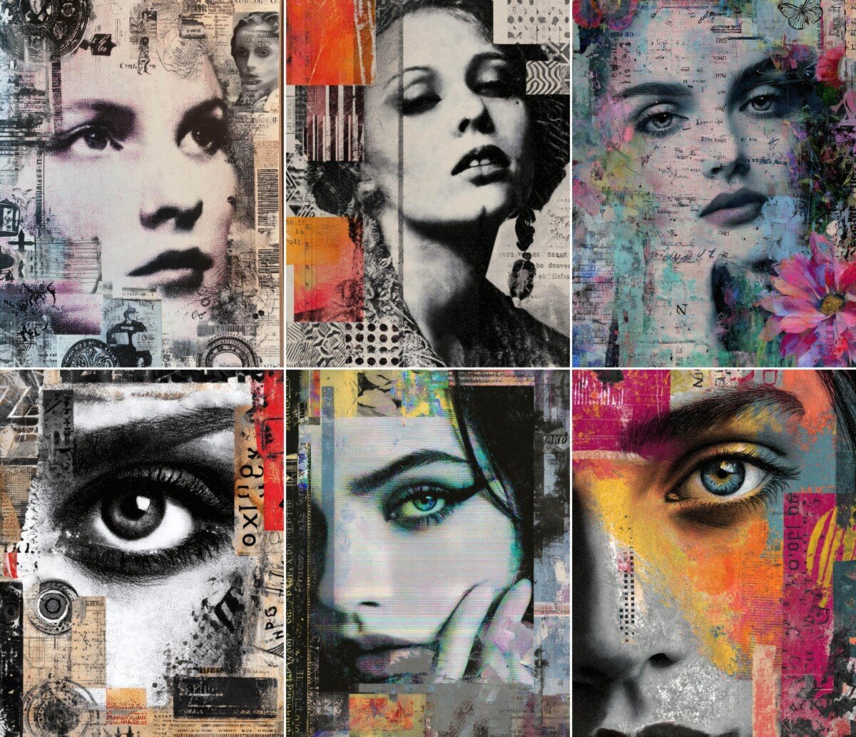 glitch – 58 Glitch Boho Junk Journal Pages