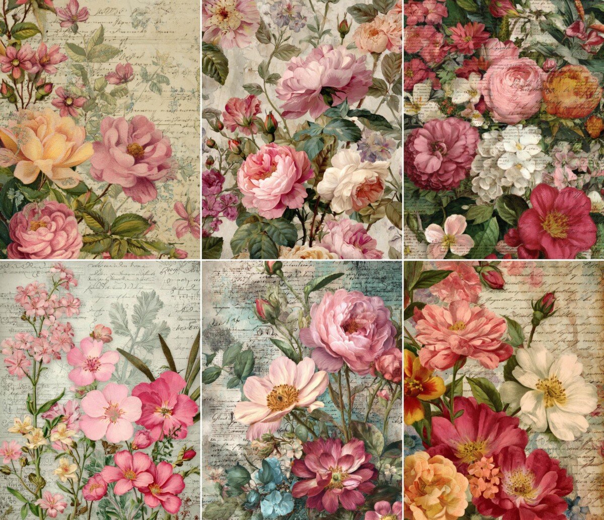 heirloom – 52 Heirloom Floral Junk Journal Pages