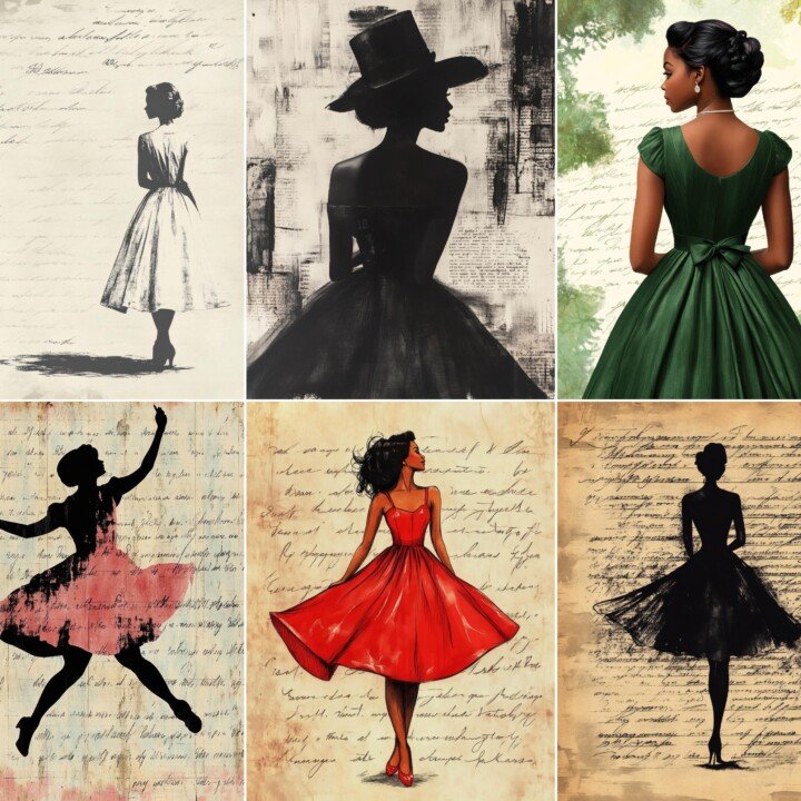 vintage – 60 Vintage Fashion Journal Pages