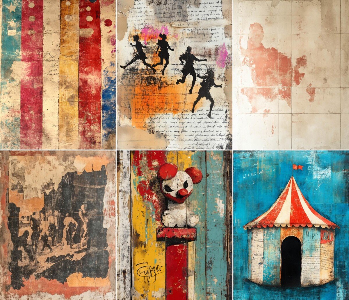 vintage – 54 Vintage Circus Journal Pages