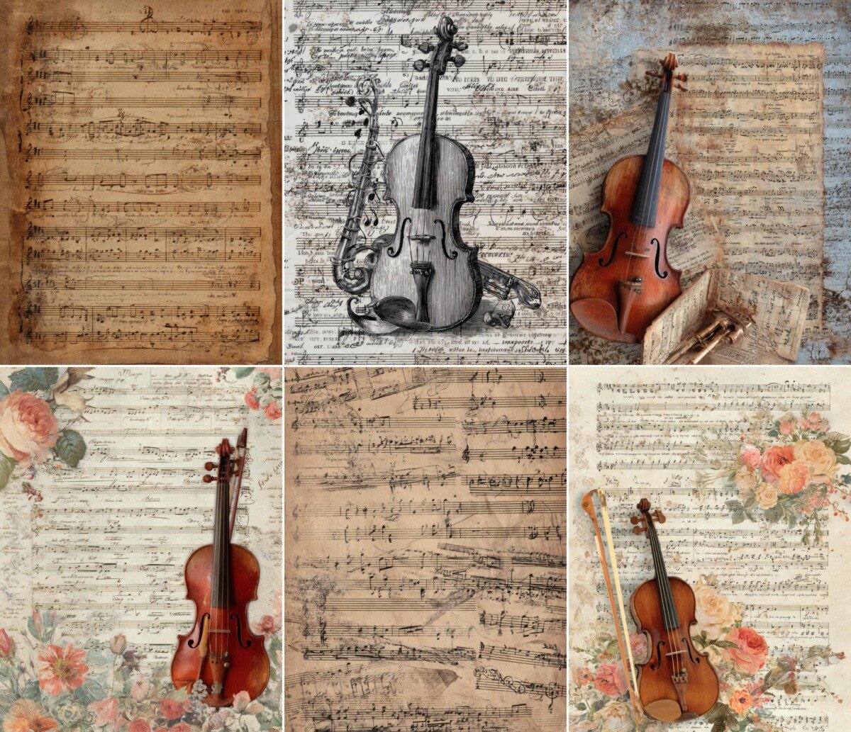 music – 51 Music Junk Journal Pages