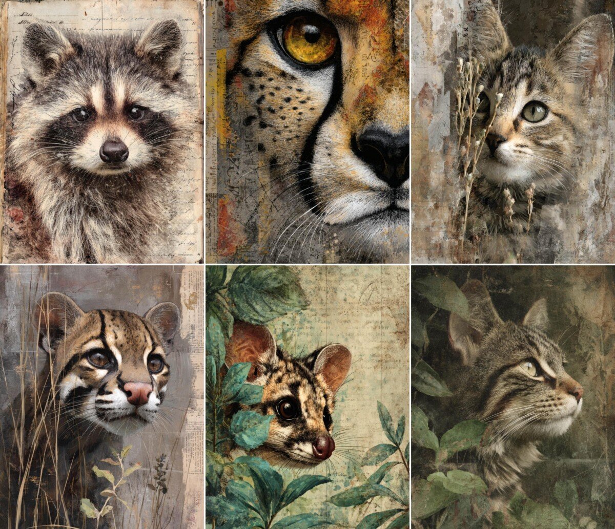 rustic – 56 Rustic Wildlife Junk Journal Pages