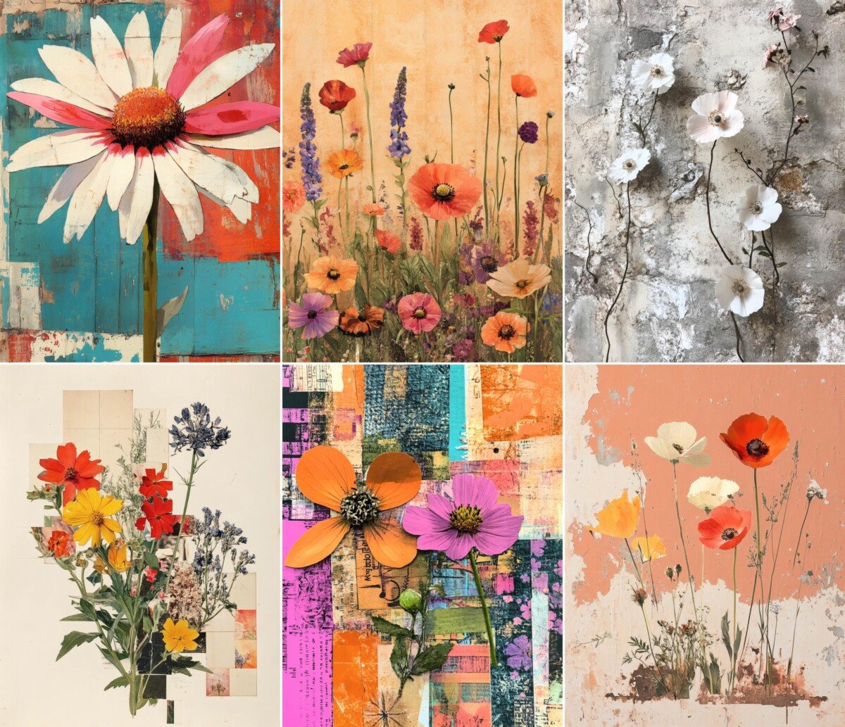 wildflower – 59 Wildflower Nature Papers Journal Pages