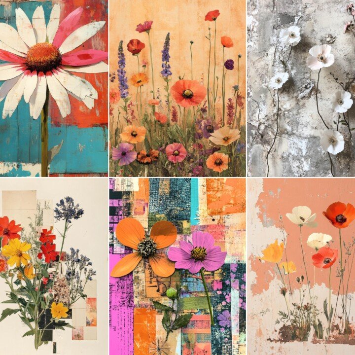 wildflower – 59 Wildflower Nature Papers Journal Pages