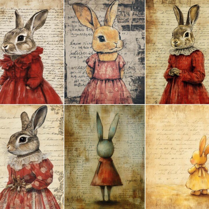 storybook – 60 Storybook Bunny Papers Journal Pages