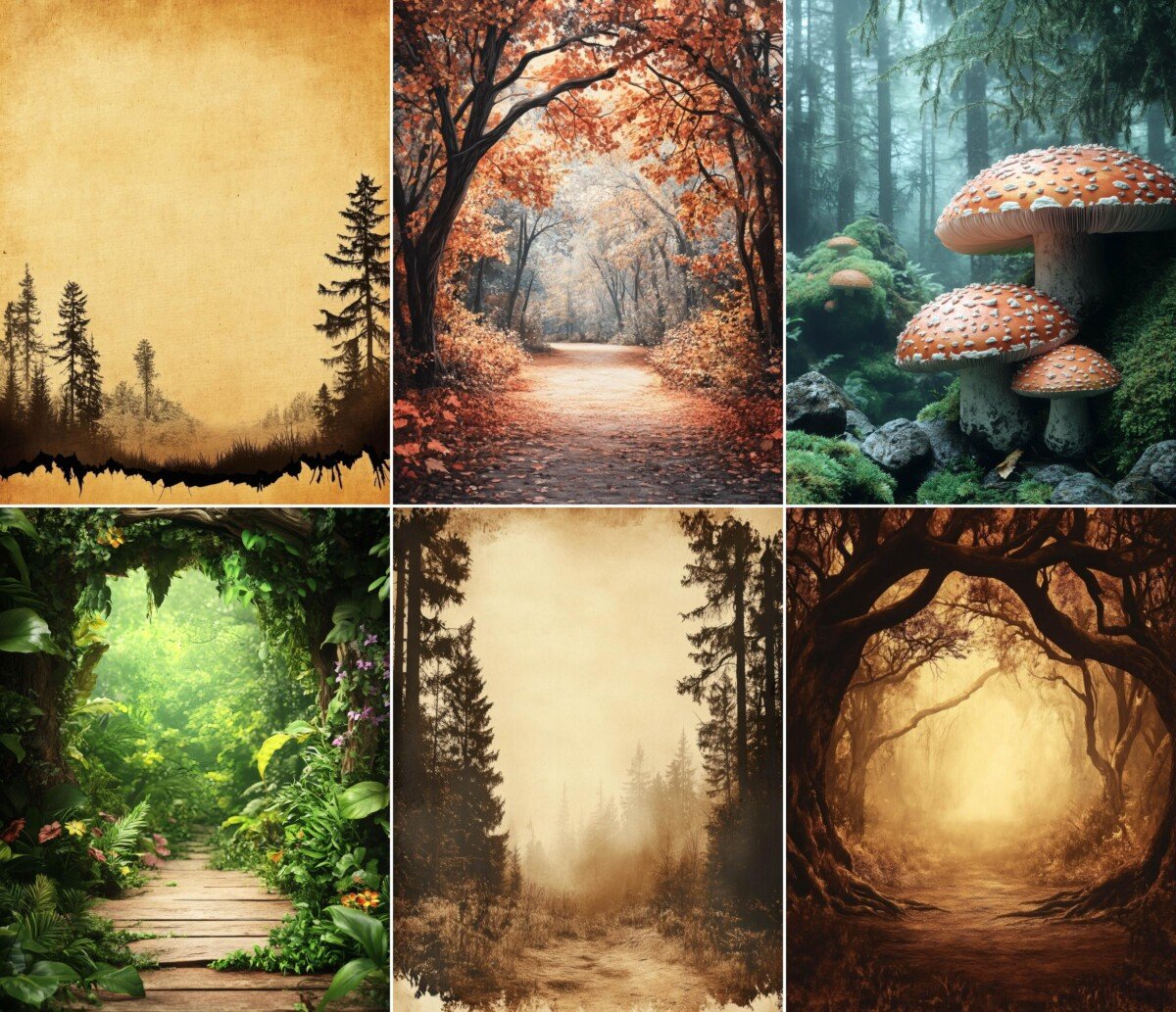 enchanted – 68 Enchanted Forest Papers Junk Journal Pages