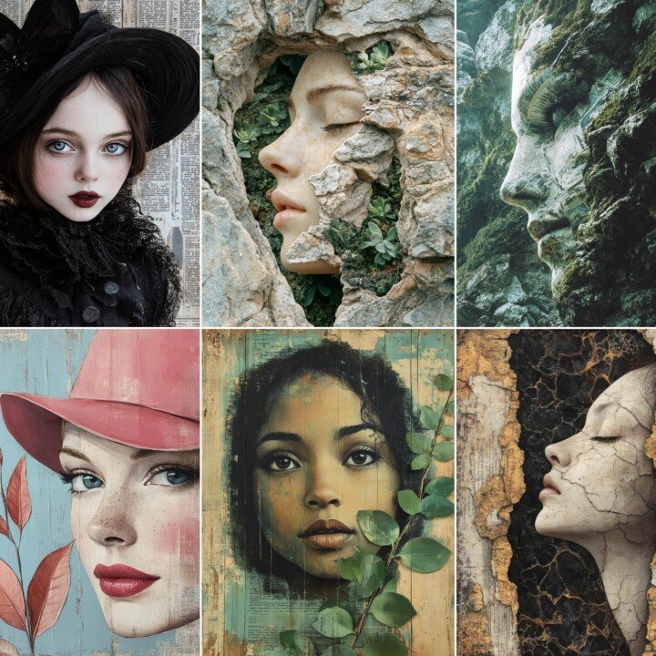 surreal – 80 Surreal Mixed Media Papers Journal Pages