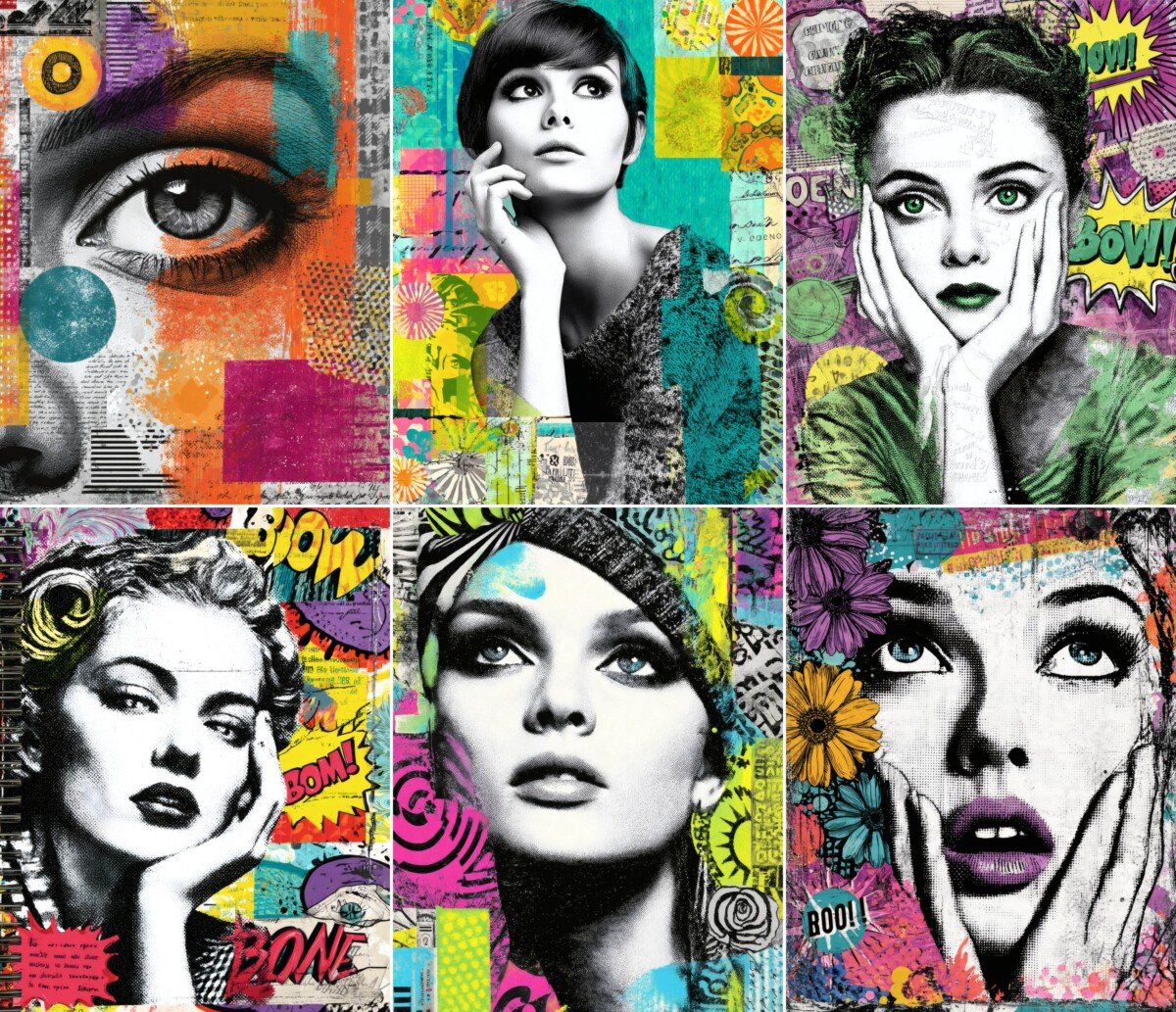 pop – 56 Pop Art Junk Journal Pages