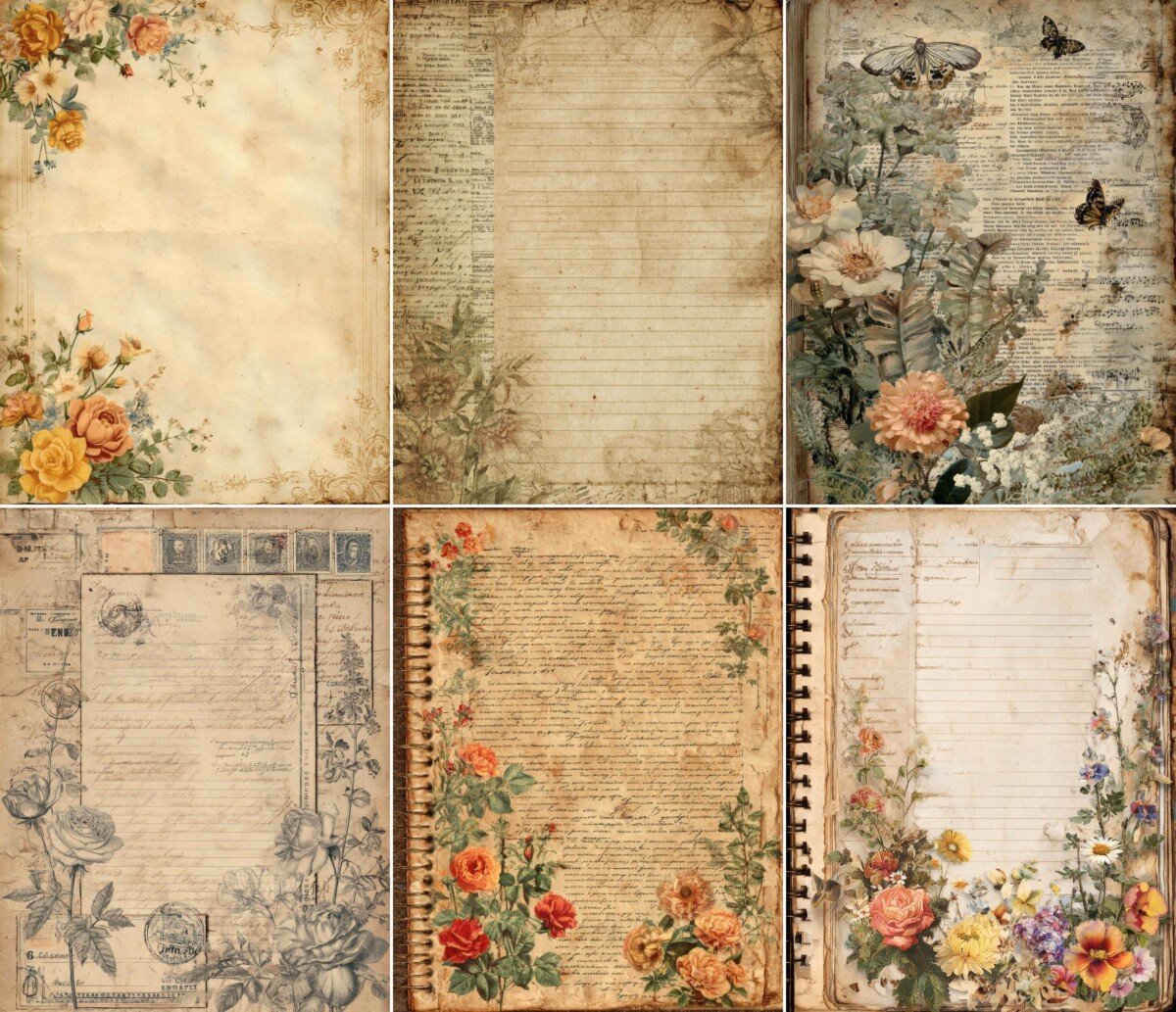 vintage preview 6 – Journal Pages