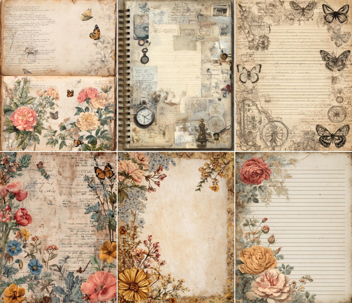 vintage preview 8 – Journal Pages
