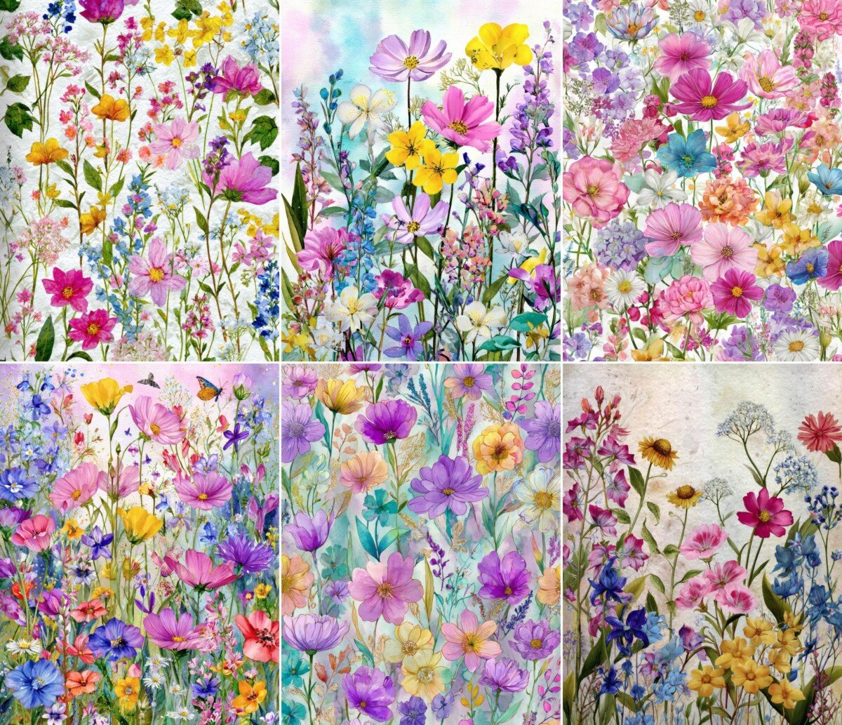 colorful – 52 Colorful Wildflower Junk Journal Pages