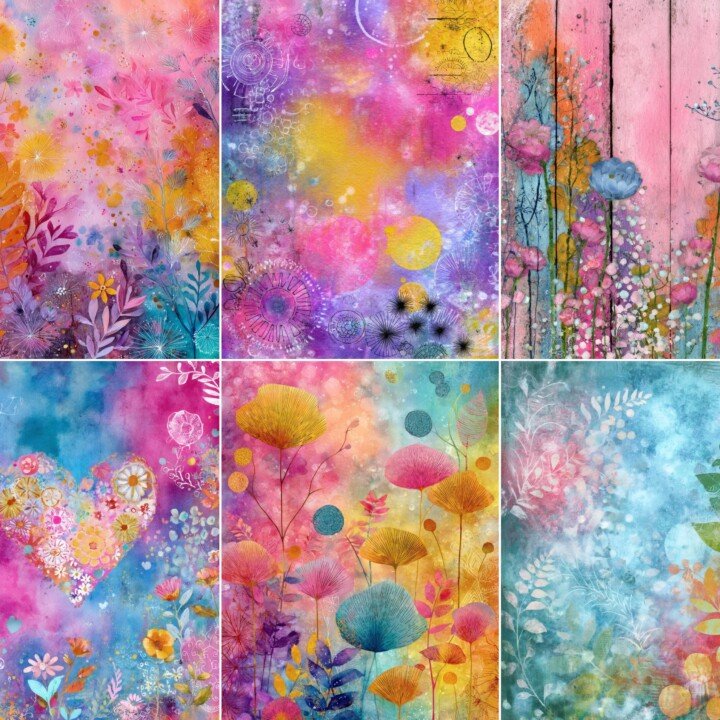 whimsical – 56 Whimsical Watercolor Junk Journal Pages