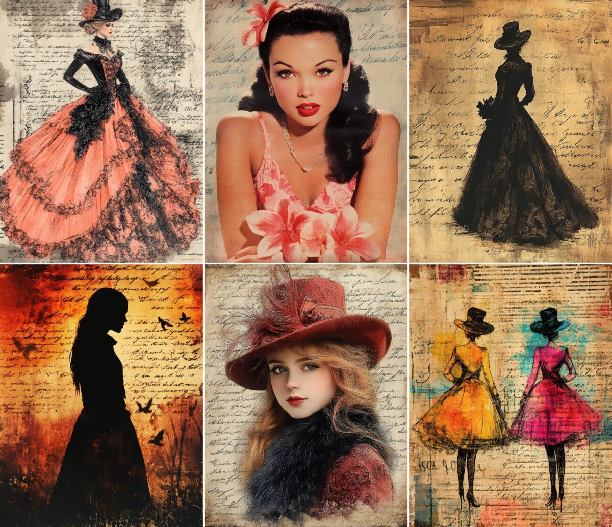 romantic – 56 Romantic Junk Journal Pages