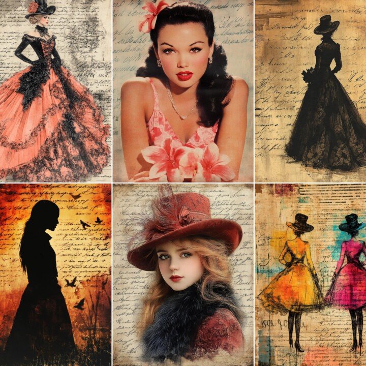 romantic – 56 Romantic Junk Journal Pages