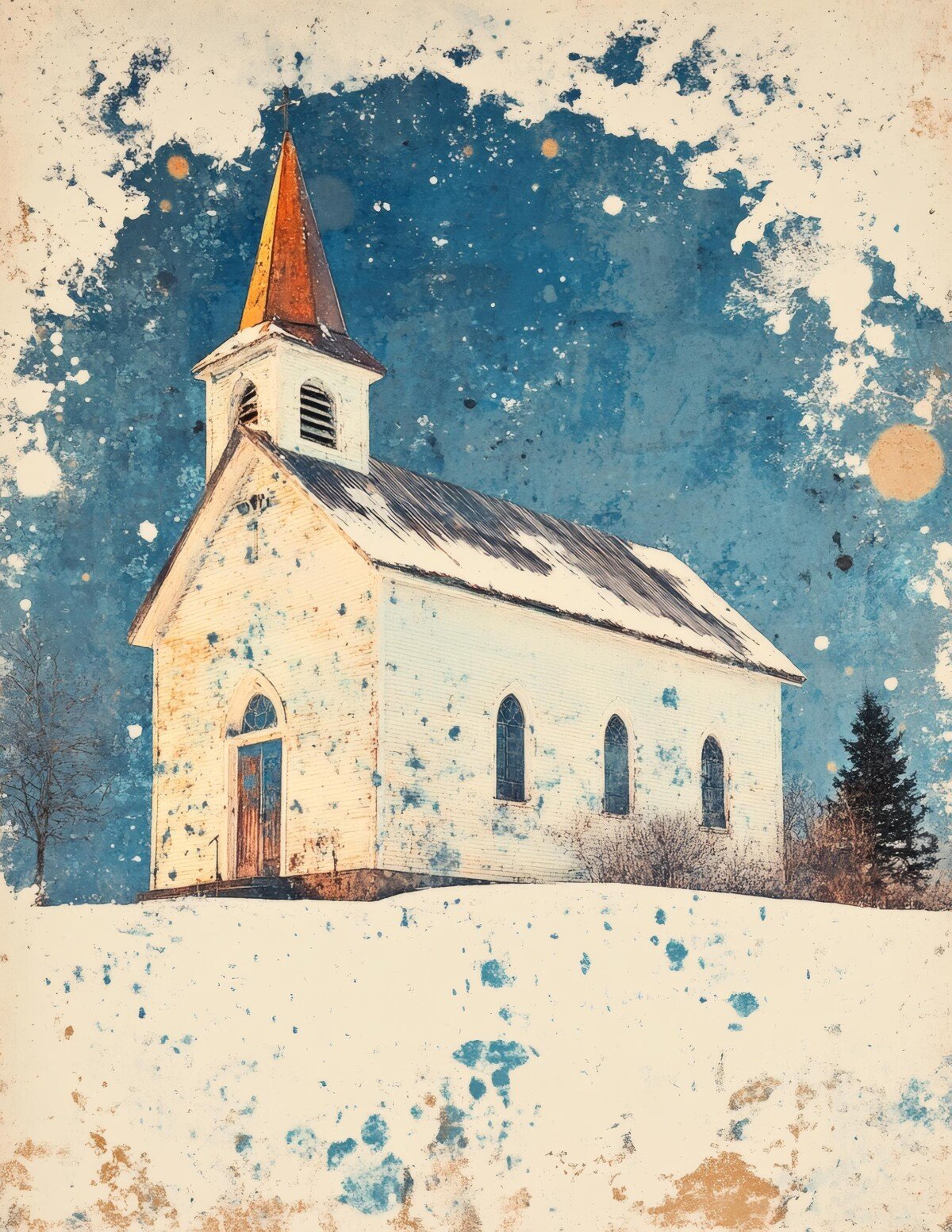 Church architecture and vintage collage journal pages, preview 8