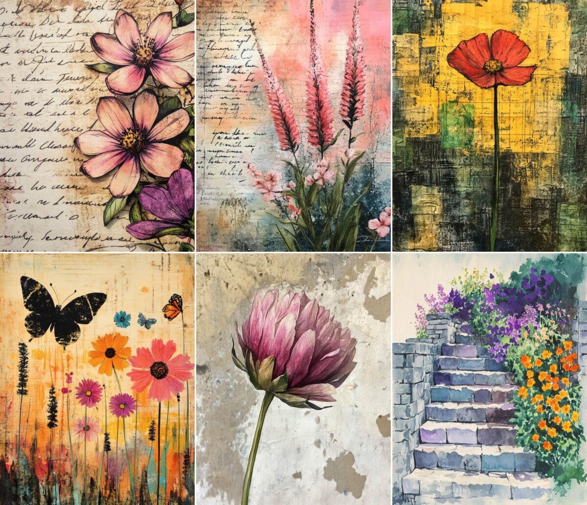 spring – 56 Spring Garden Junk Journal Pages