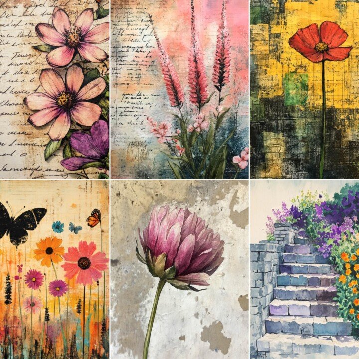spring – 56 Spring Garden Junk Journal Pages