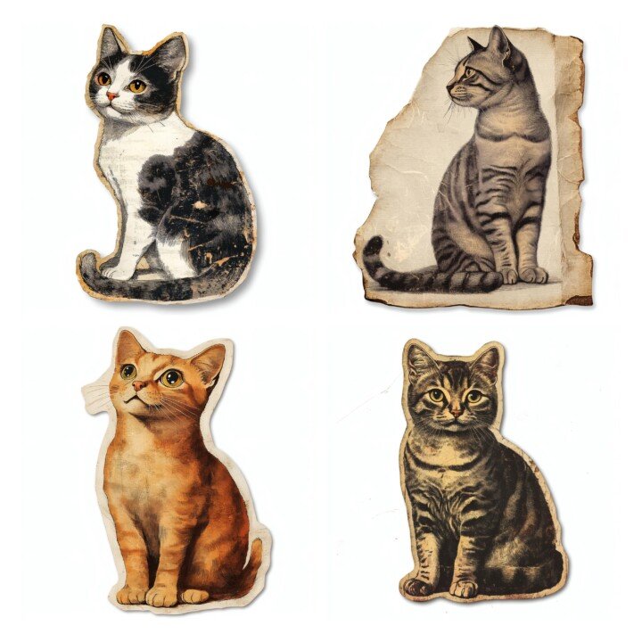 royal – 51 Royal Cat Die Cuts Cutouts