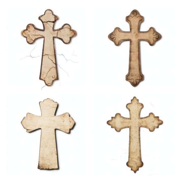 christian – 28 Christian Cross Die Cuts Cutouts