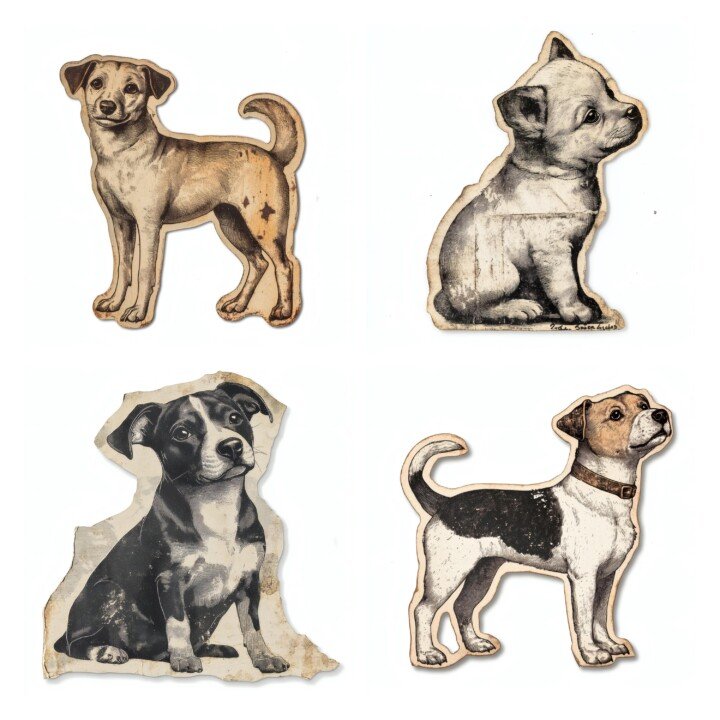 royal – 28 Royal Dog Die Cuts Cutouts