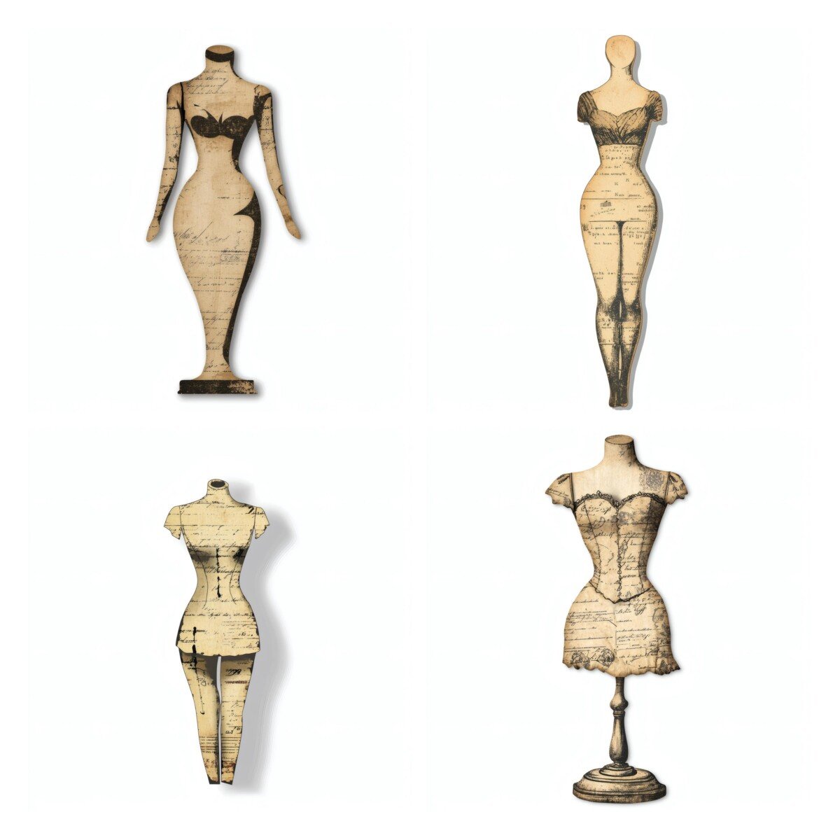 vintage – Vintage Dress Form Die Cuts Cutouts