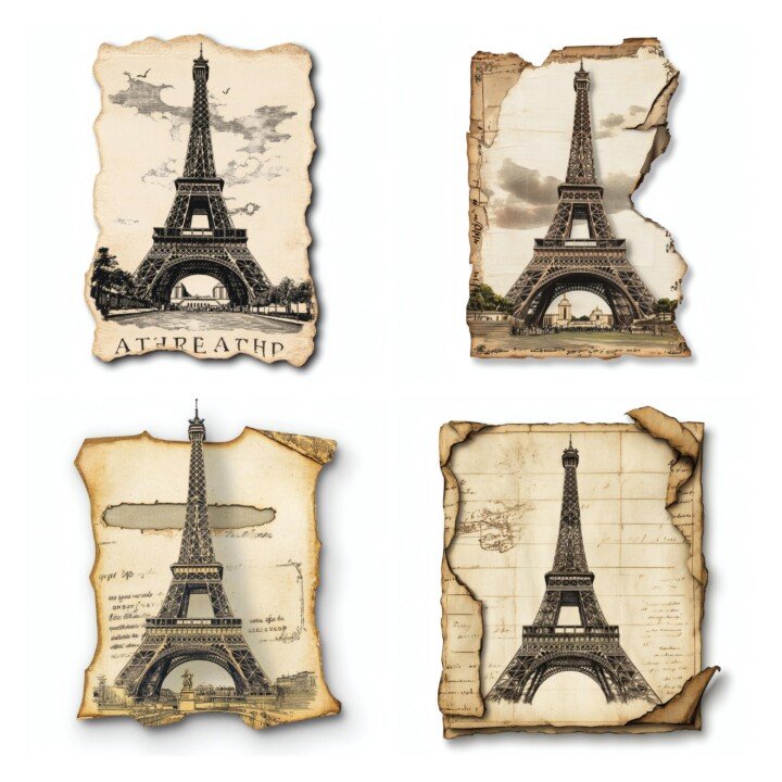 paris – 25 Paris Travel Die Cuts Cutouts