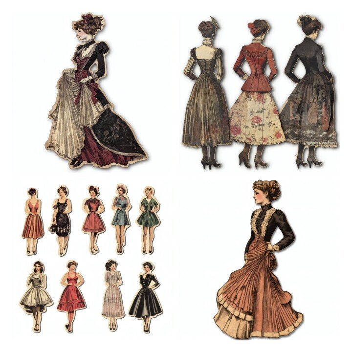 fashion – 23 Fashion Woman Modern Style Ephemera Collection Cutouts