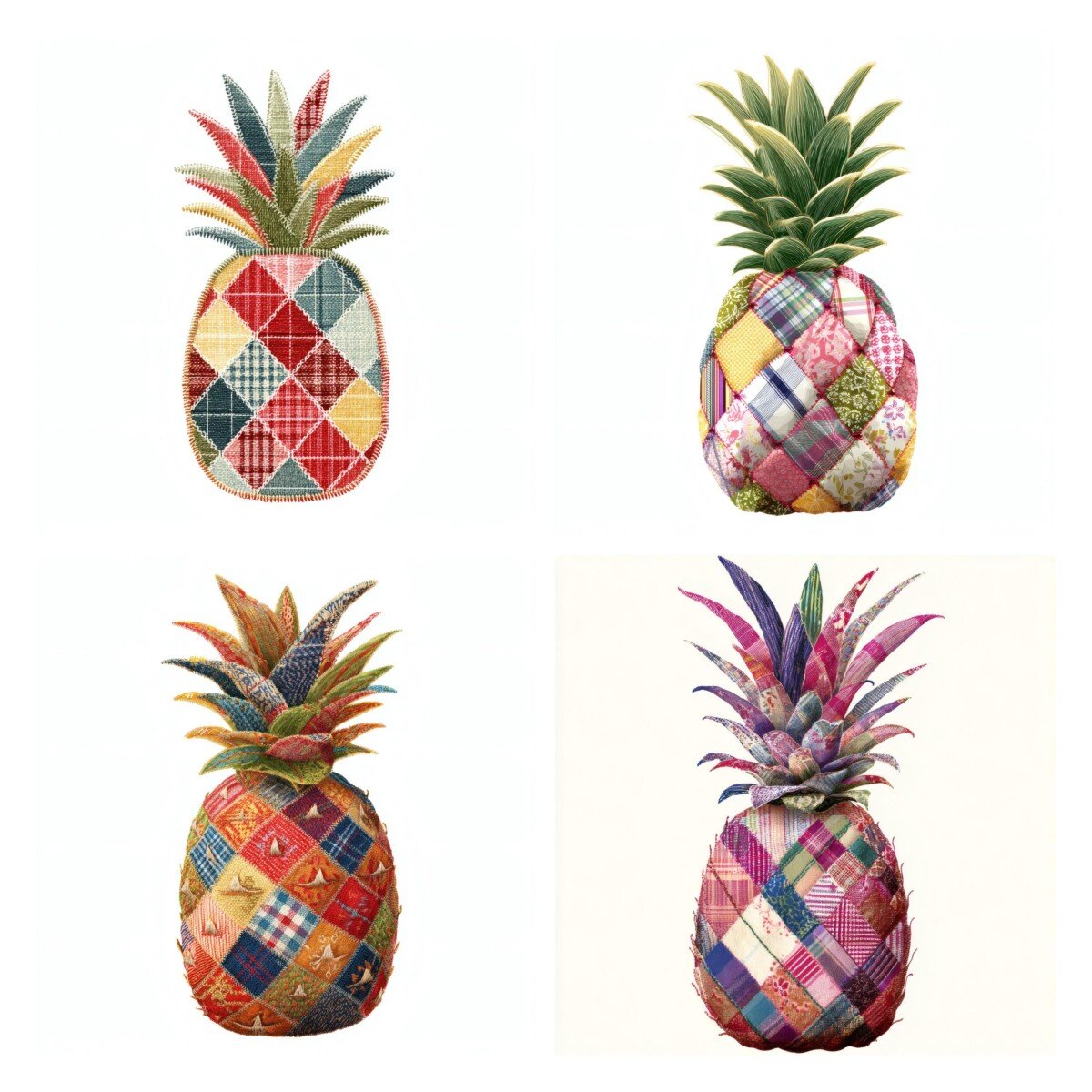 patchwork – 28 Patchwork Pineapple Cutouts