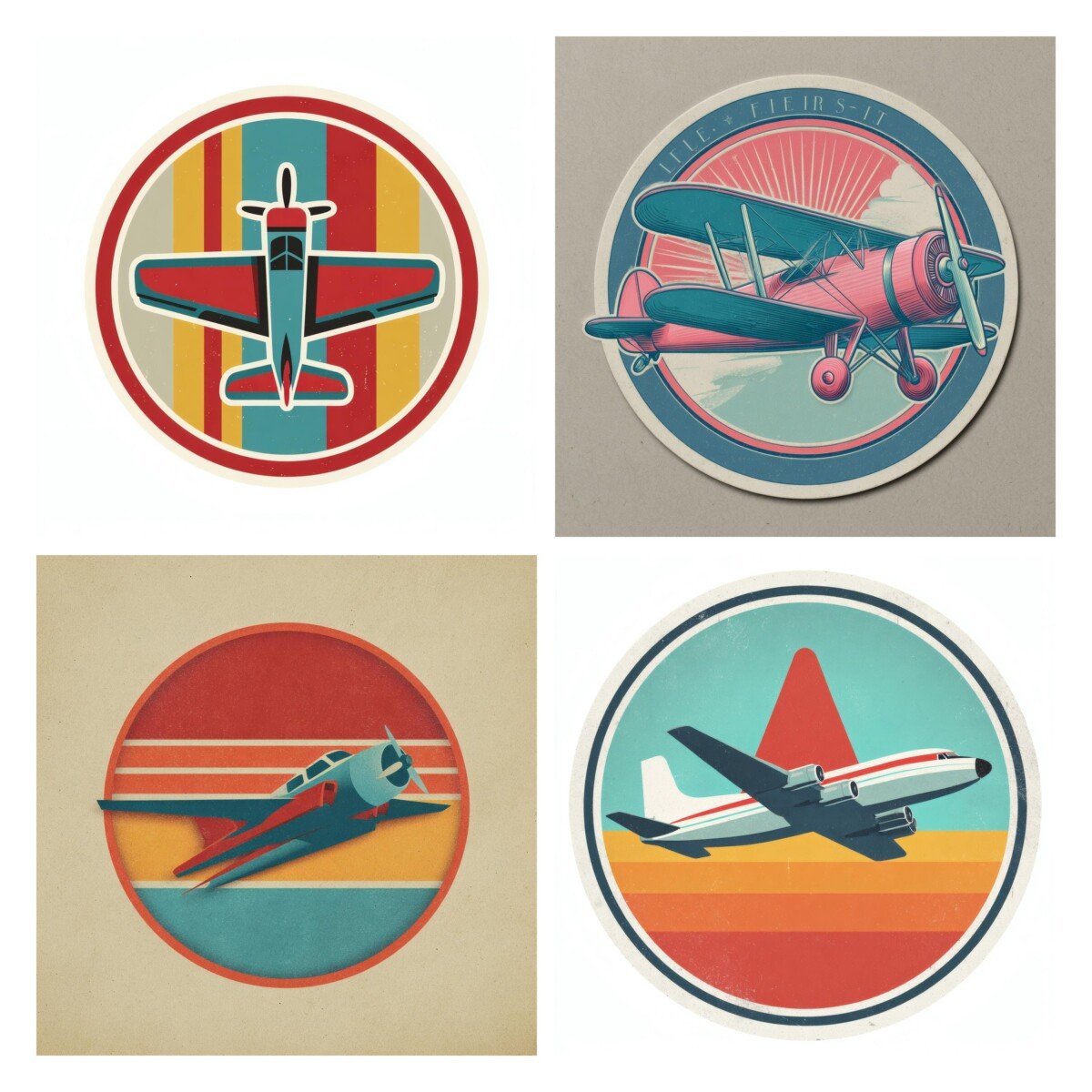 retro – 23 Retro Aviation Vintage Travel Ephemera Collection Cutouts