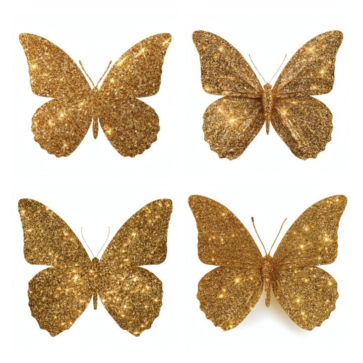 gold – Gold Glitter Butterfly Cutouts