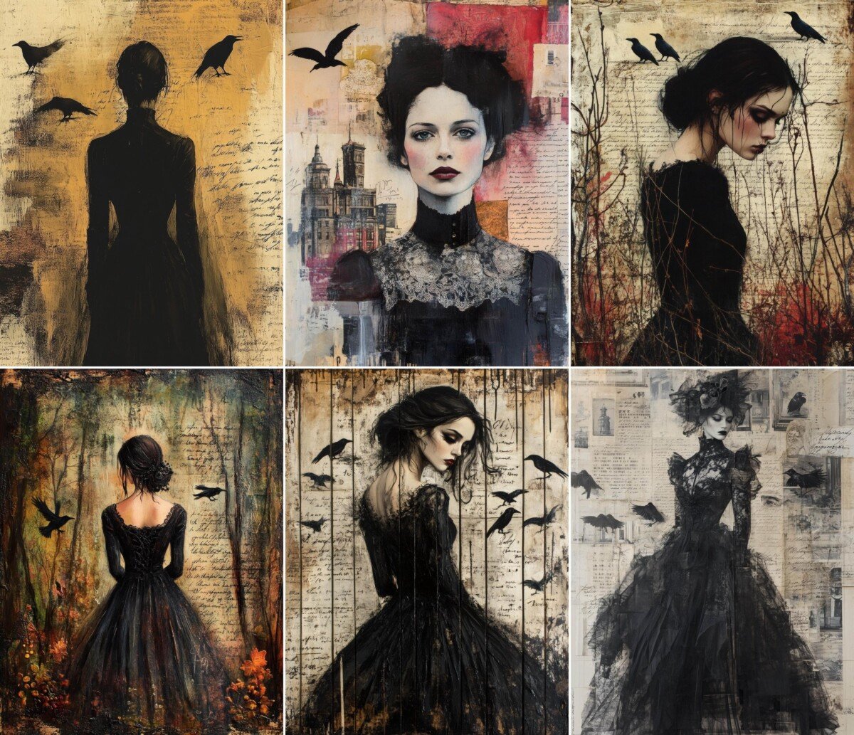 gothic – 52 Gothic Woman Journal Pages