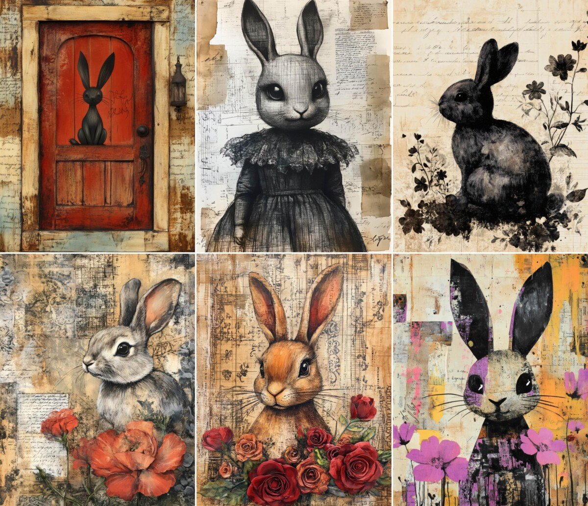 gothic – 52 Gothic Bunny Journal Pages