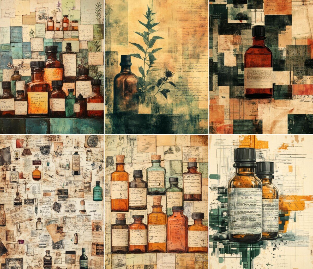 vintage – 56 Vintage Apothecary Journal Pages