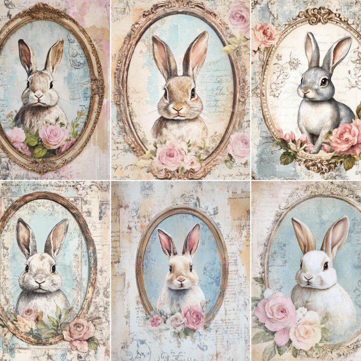 victorian – 52 Victorian Bunny Journal Pages