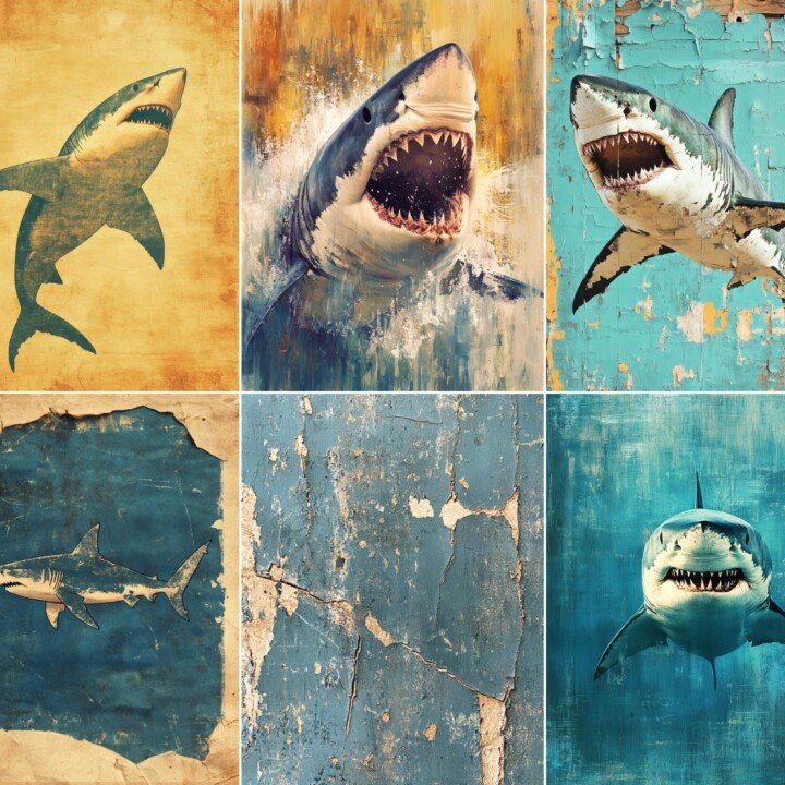 shark – 58 Shark Expedition Paper Journal Pages