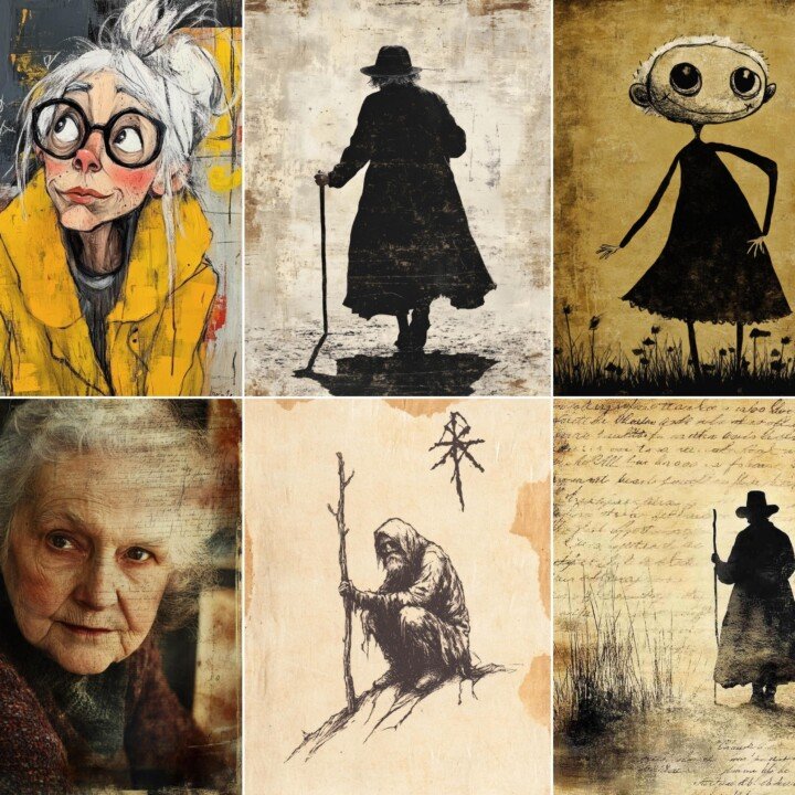 quirky – 64 Quirky Old Woman Journal Pages