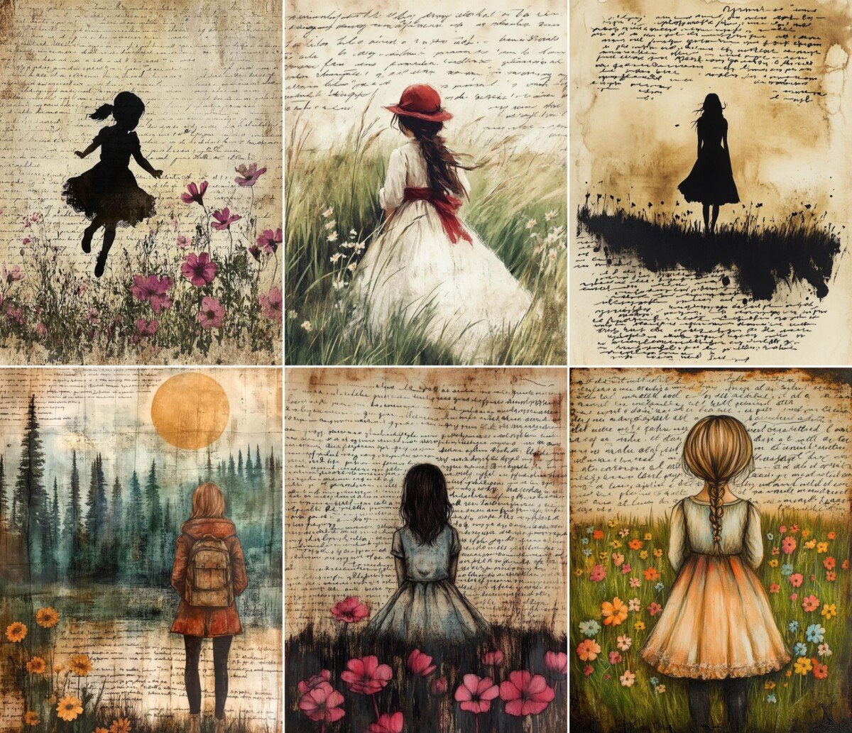 meadow – 68 Meadow Girl Junk Journal Pages
