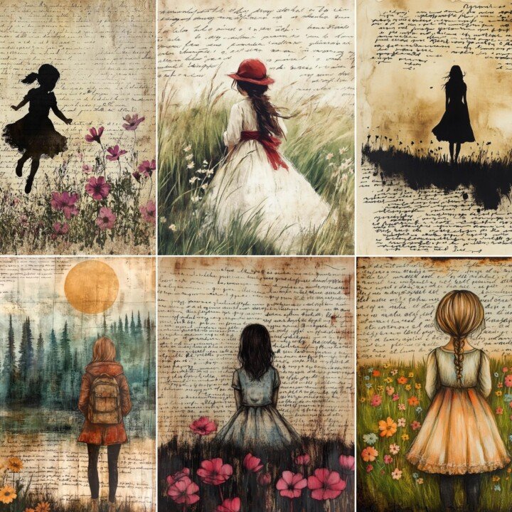 meadow – 68 Meadow Girl Junk Journal Pages